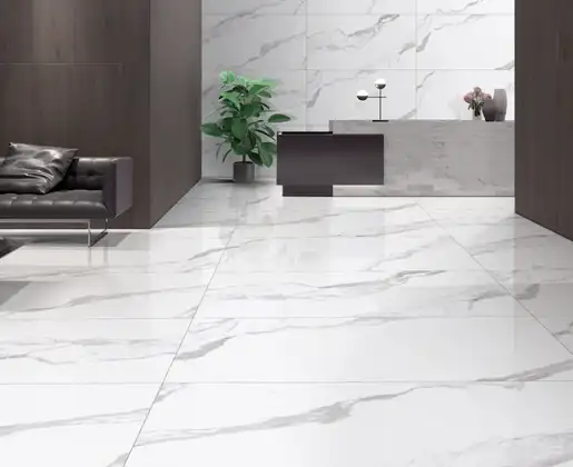 Statuario marble exterior cladding and facade application